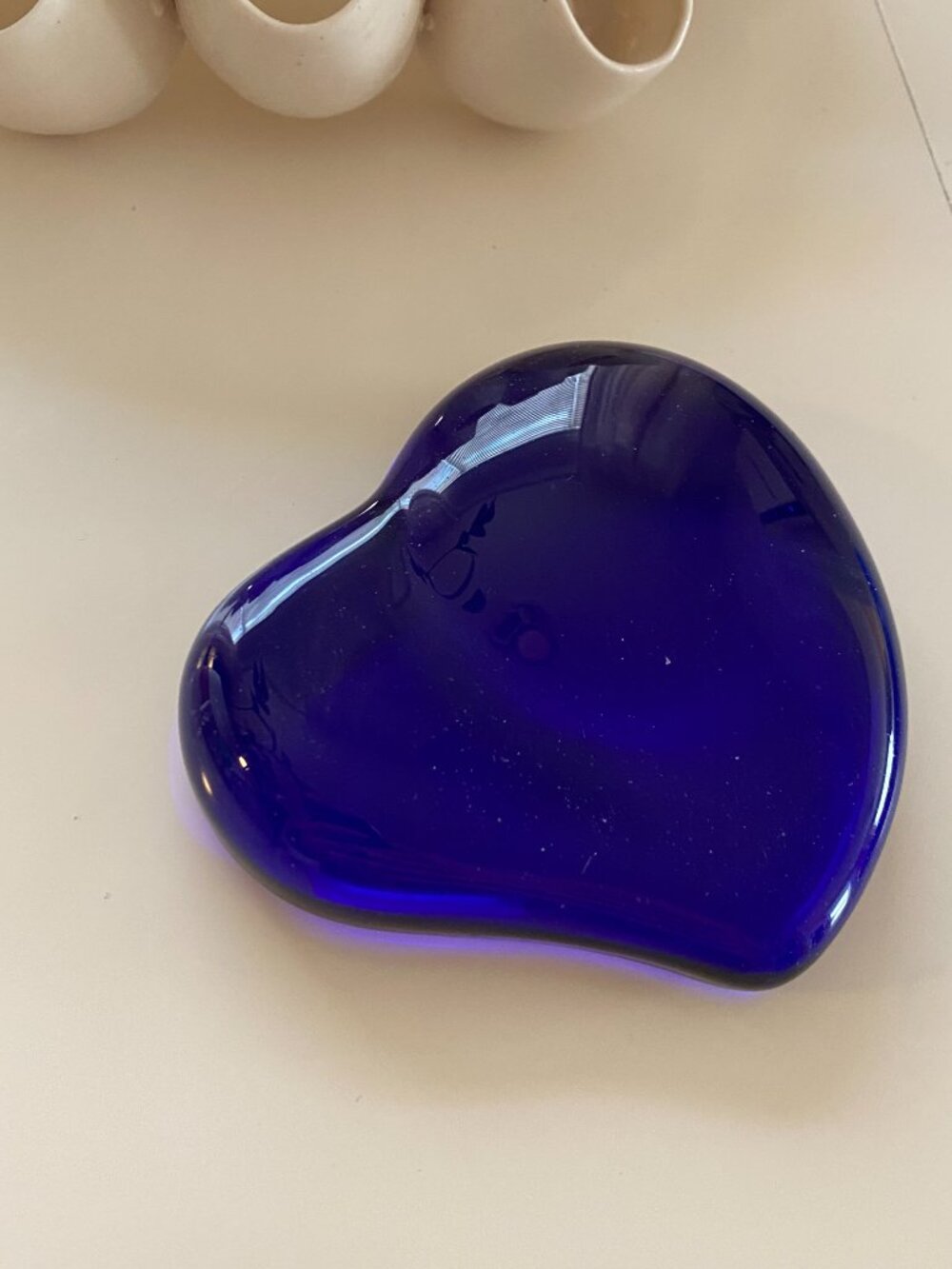Tiffany Crystal Heart Paperweight